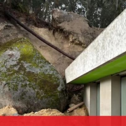 Penedo em Braga cai a centímetros de casa