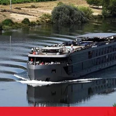 Navio-hotel de Mário Ferreira apresenta avaria no casco no Douro