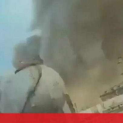 Nuvem de fumo sobre refinaria saudita atingida por drone