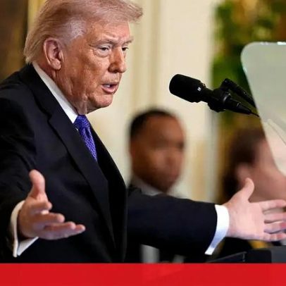 Trump discursa após ataques no Irão impedir patrocinadores terroristas de ter armas atómicas