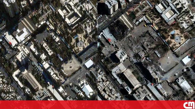 Imagens de satélite mostram tribunal e quartel-general da Guarda Revolucionária no Irão antes e depois dos ataques