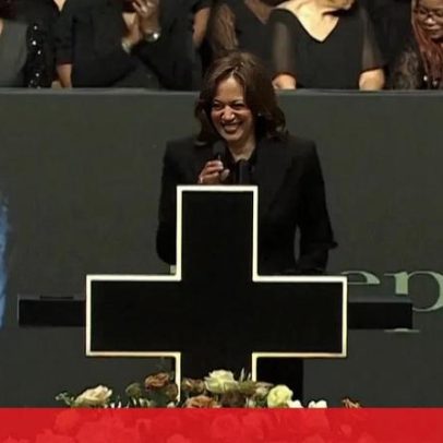 Kamala Harris comenta guerra durante homenagem a Jesse Jackson