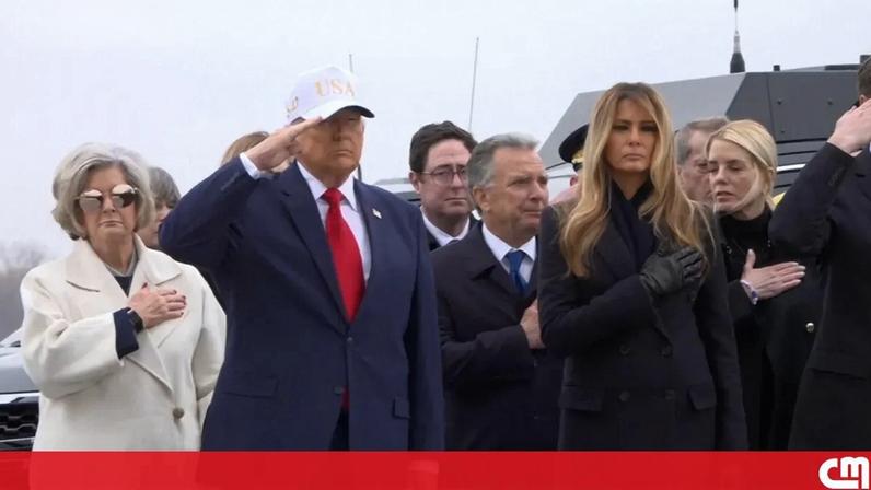 Trump participa em cerimónia de repatriamento de seis soldados norte-americanos mortos na guerra no Médio Oriente