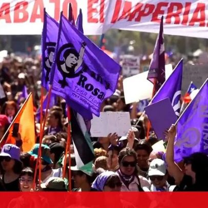 Milhares de pessoas marcharam no Chile no Dia Internacional da Mulher