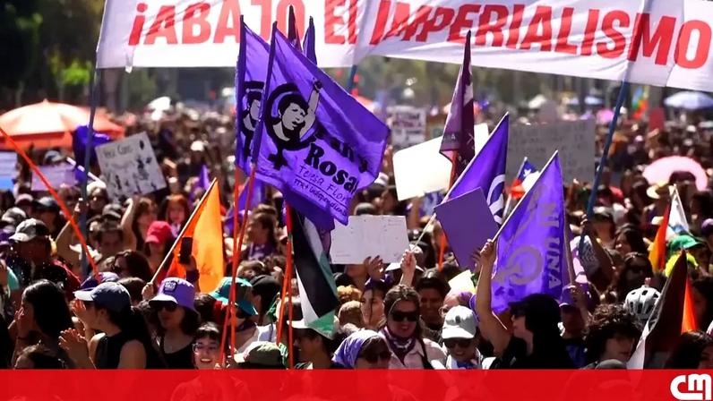 Milhares de pessoas marcharam no Chile no Dia Internacional da Mulher