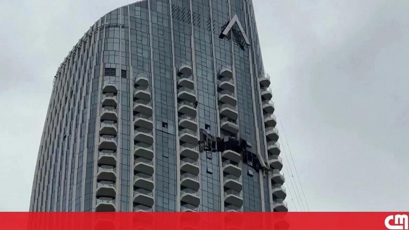 Imagem do edifício danificado