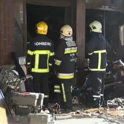 Incêndio atinge armazém de supermercado em Leiria