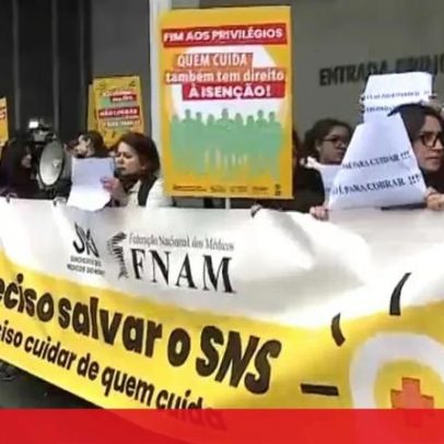 Profissionais de saúde protestam no hospital de Braga contra aumento do estacionamento