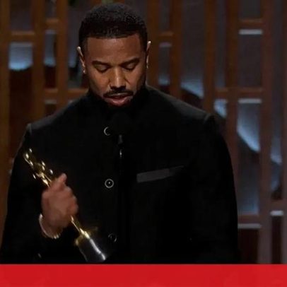 Michael B. Jordan recorda atores negros ao receber Óscar de Melhor Ator