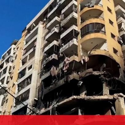 Ataques aéreos israelitas destroem vários edifícios no sul de Beirute