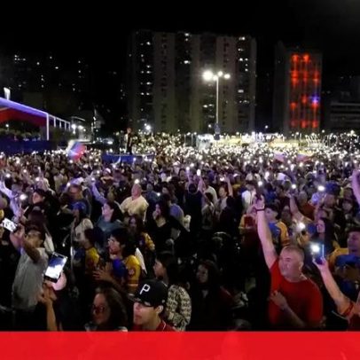 Ruas de Caracas festejam vitória da Venezuela sobre EUA no Mundial de beisebol