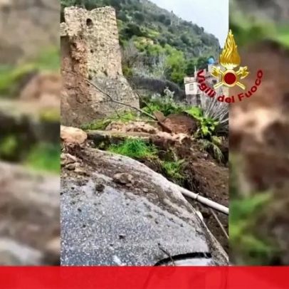 Chuva intensa provoca deslizamentos e inundações no sul de Itália