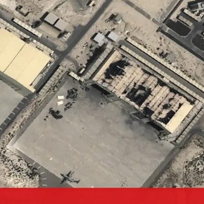 Imagens de satélite mostram destruição numa base aérea dos Emirados Árabes