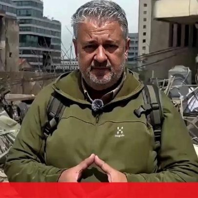Enviado especial mostra a ruína de prédio em Beirute após ataque aéreo