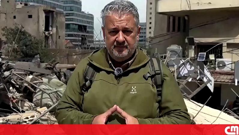 Enviado especial do CM a Beirute mostra o que resta de um prédio após um ataque aéreo israelita