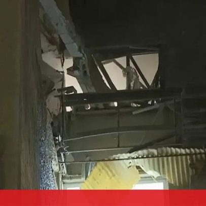 Edifício residencial em Telavive danificado por ataque de mísseis iranianos