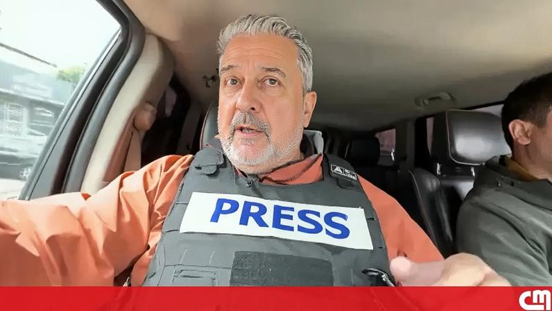 O momento em que a equipa da CMTV teve de fugir do bairro do quartel general do Hezbollah após explosão