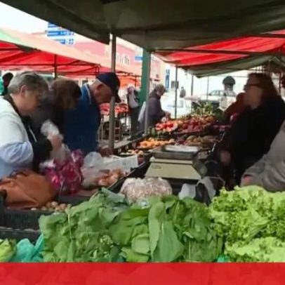 Vendedora queixa-se da subida do preço do cabaz alimentar