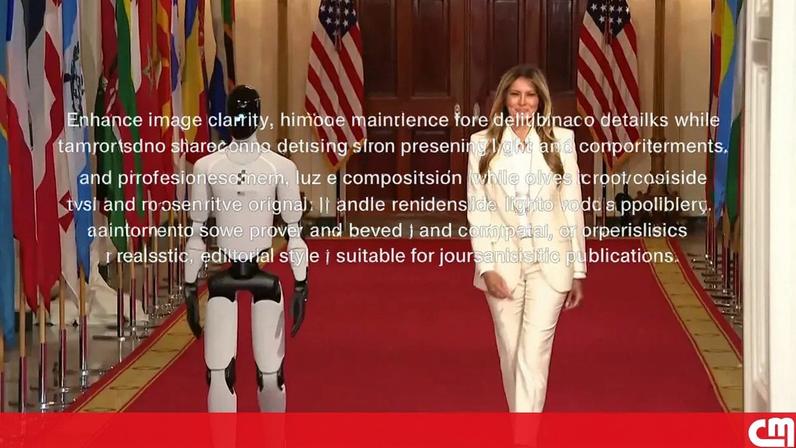 Robô humanoide impressiona público em evento com Melania Trump