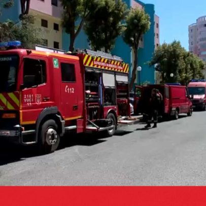 Incêndio atinge prédio de sete andares em Lisboa