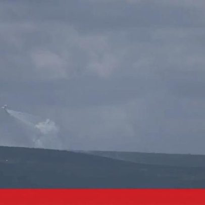 Bombardeamentos no sul do Líbano vistos por tanques israelitas