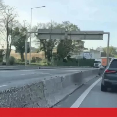 Acidente em cadeia com camião do lixo na A1 em Gaia envolve 12 pessoas