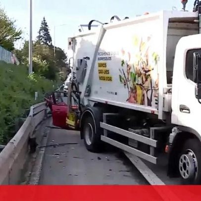 Acidente em cadeia com camião do lixo na A1 deixa 12 feridos Vila Nova de Gaia