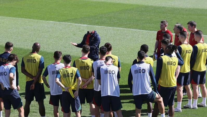 Seleção nacional a treinar
