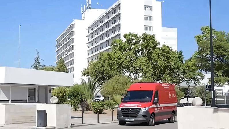 Ferido foi transportado ao Hospital de Santarém