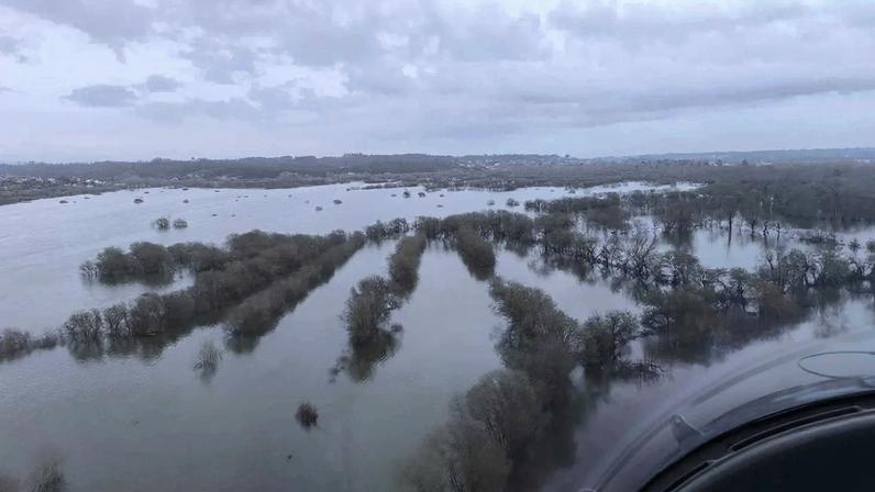 Força Aérea realizou um sobrevoo de reconhecimento da zona envolvente ao Rio Vouga, entre a Ria de Aveiro e a barragem de Ermida