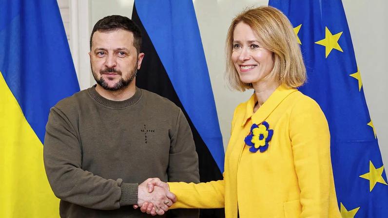 Kaja Kallas com Volodymyr Zelensky