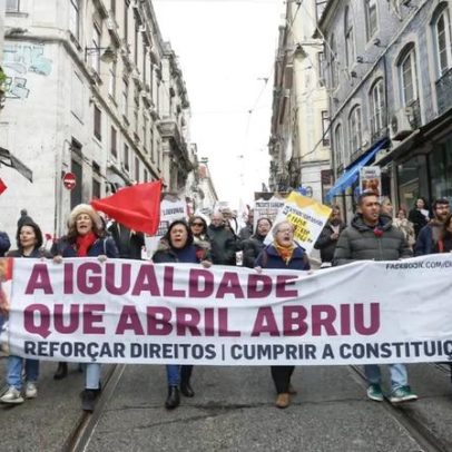 CGTP manifesta-se em Lisboa pela igualdade entre mulheres e homens
