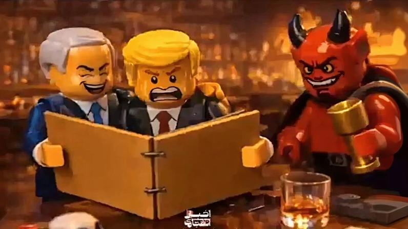 Televisão iraniana lança animação ao estilo Lego: Trump acusado de atacar Irão para desviar atenção do caso Epstein