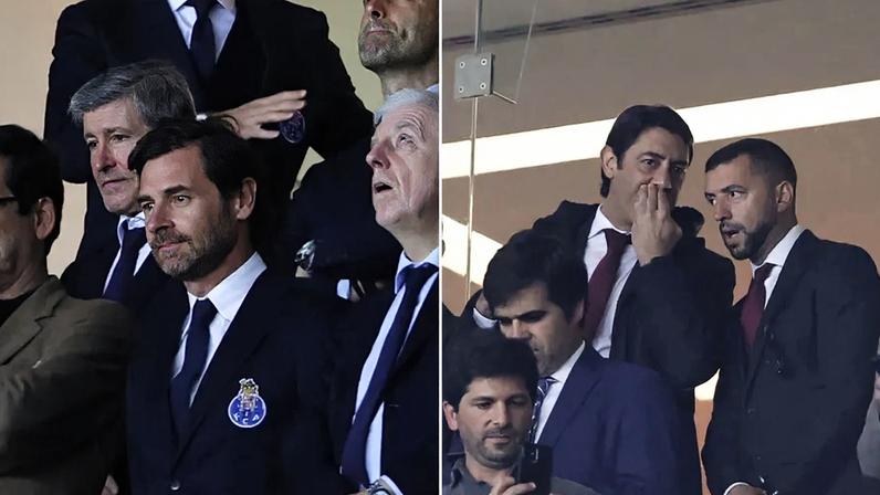 Villas-Boas e Rui Costa separados na tribuna