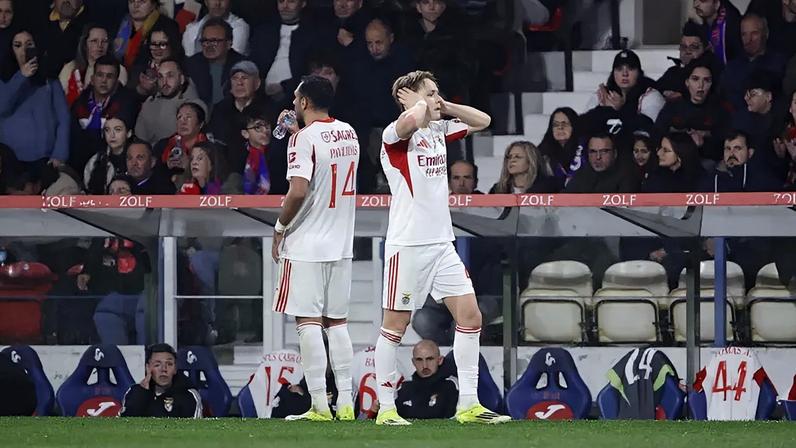 Schjelderup a festejar golo marcado ao Gil Vicente