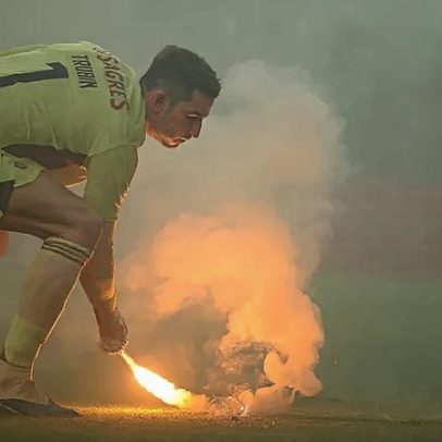 Pirotecnia ilegal domina multas no futebol e impulsiona campanha