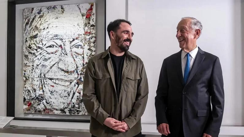 Vhils e Marcelo Rebelo de Sousa