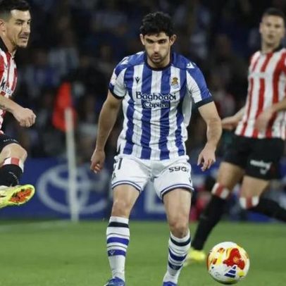 Real Sociedad de Gonçalo Guedes vence Ath. Bilbao e avança à final da Taça do Rei