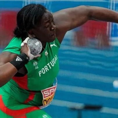 Auriol Dongmo fica em segundo no lançamento do peso na Alemanha