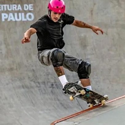 Thomas Augusto compete no park no Mundial de skate