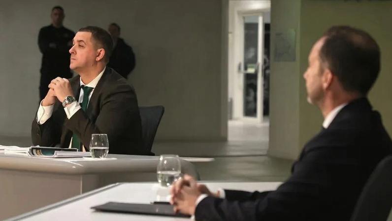 Bruno Sorreluz e Frederico Varandas no debate na Sporting TV