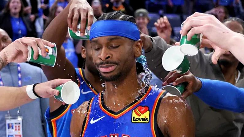 Shai Gilgeous-Alexander após o Oklahoma City Thunder-Boston Celtics