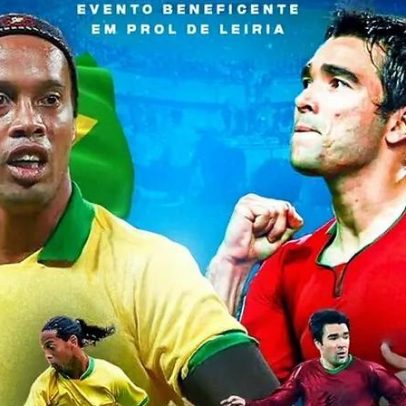 Ronaldinho e Deco fazem jogo solidário no Restelo para vítimas em Leiria