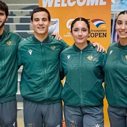 Matilde Oliveira fica sétima no duplo minitrampolim em Alkmaar