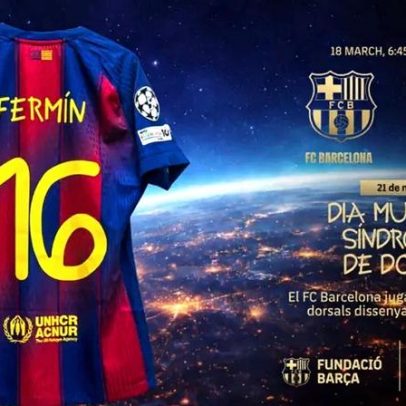 Barcelona estreia equipamento para o Dia Mundial da Síndrome de Down