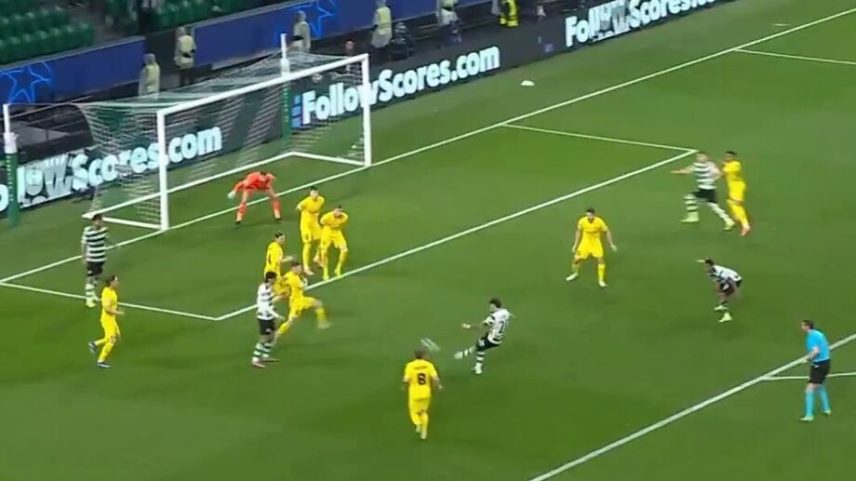 Maxi Araújo faz o 4-0 para o Sporting