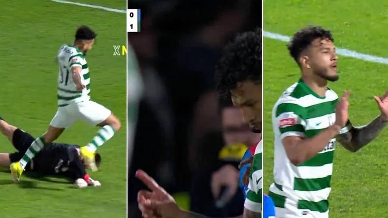 Suárez admite que não sofreu penálti mas João Pinheiro vê as imagens na mesma... e mostra amarelo por simulação