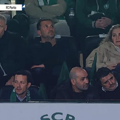 Mathieu assiste a Sporting-FC Porto em Alvalade
