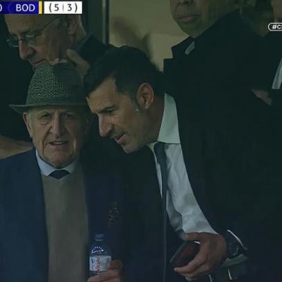 Luís Figo assiste noite histórica do Sporting em Alvalade