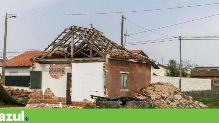Casa destruída em Moita da Rosa, Leiria